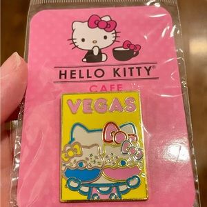 Ships tomorrow! Hello Kitty Cafe Las Vegas Enamel Pin Yellow Gold Donut Cookie